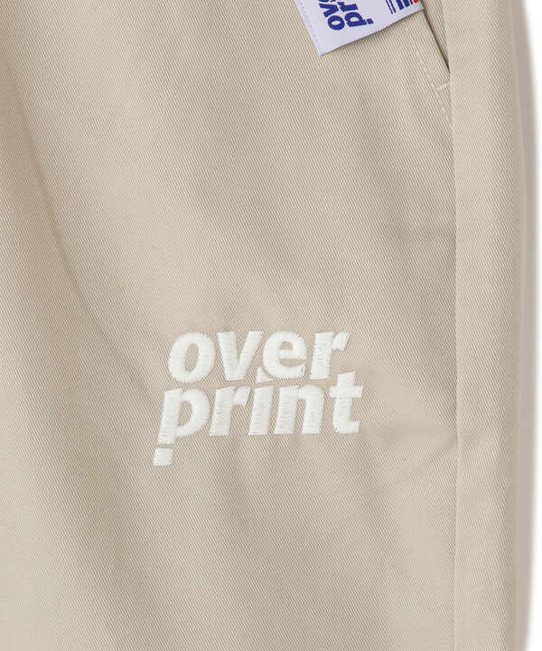 OVER PRINT  over all -OLIVE-オーバープリント