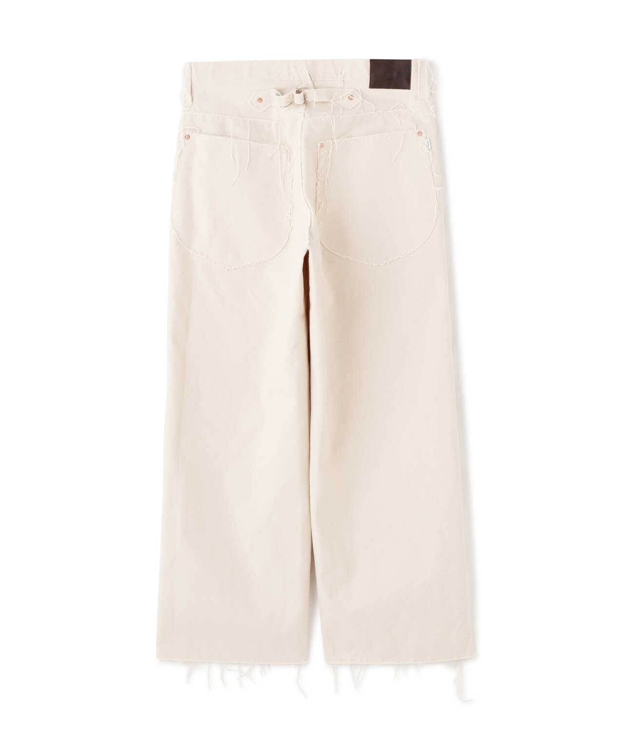 SUGARHILL RAW-EDGE CANVAS DENIM PANTS