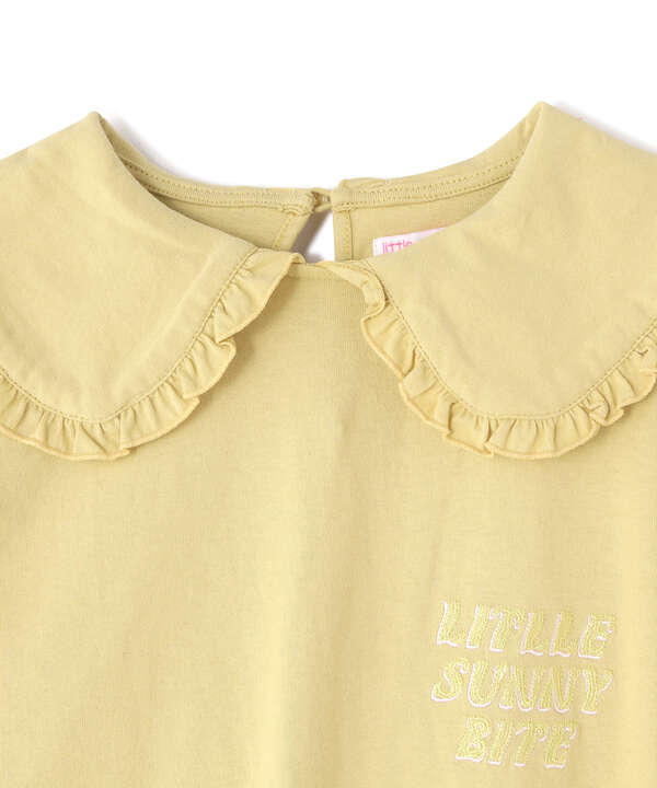 LittleSunnyBite/リトルサニーバイト/Frill collar long tee dress/フリルカラーロングTドレス
