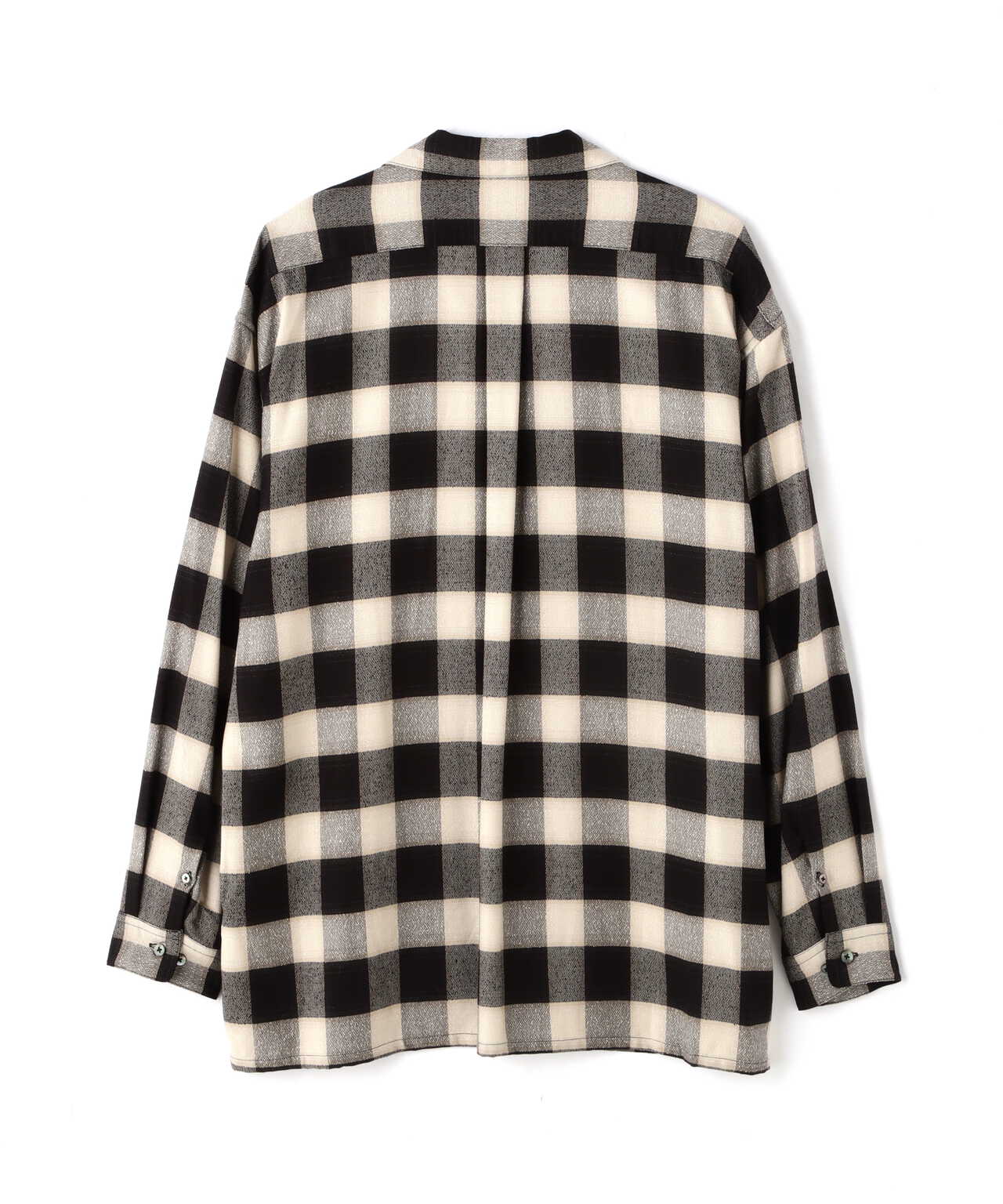 SUGARHILL/シュガーヒル/OMBRE PLAID LOOSE OPEN COLLAR BLOUSE