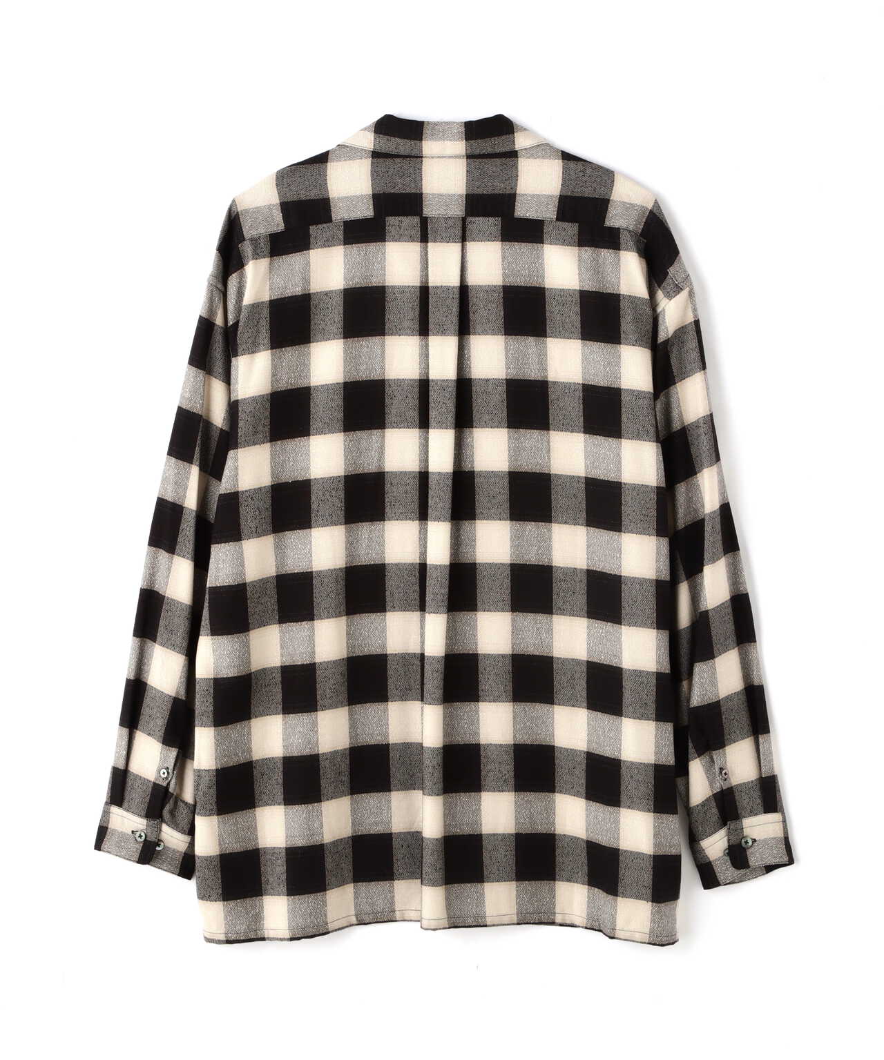 SUGARHILL/シュガーヒル/OMBRE PLAID LOOSE OPEN COLLAR BLOUSE 