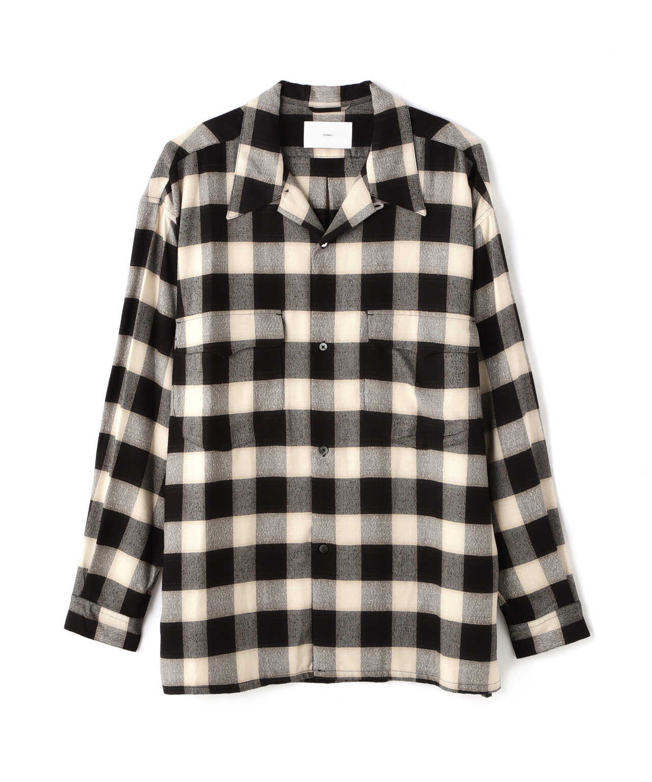 SUGARHILL/シュガーヒル/OMBRE PLAID LOOSE OPEN COLLAR BLOUSE 