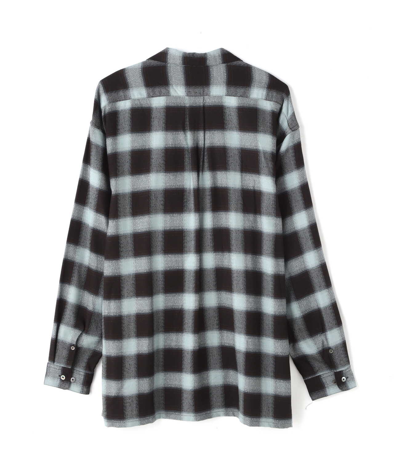 SUGARHILL/シュガーヒル/OMBRE PLAID LOOSE OPEN COLLAR BLOUSE 