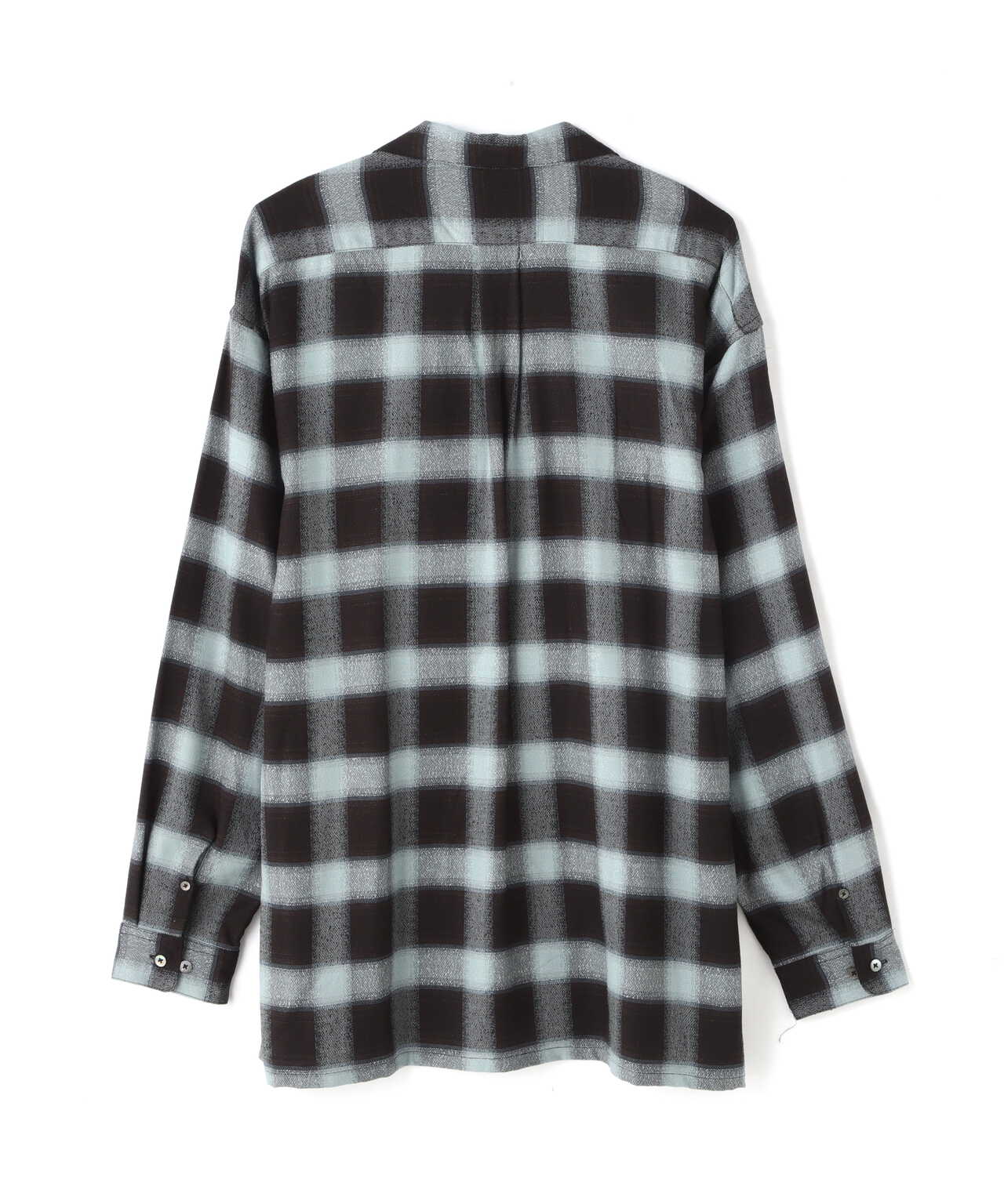 SUGARHILL/シュガーヒル/OMBRE PLAID LOOSE OPEN COLLAR BLOUSE/オンブレチェックシャツ