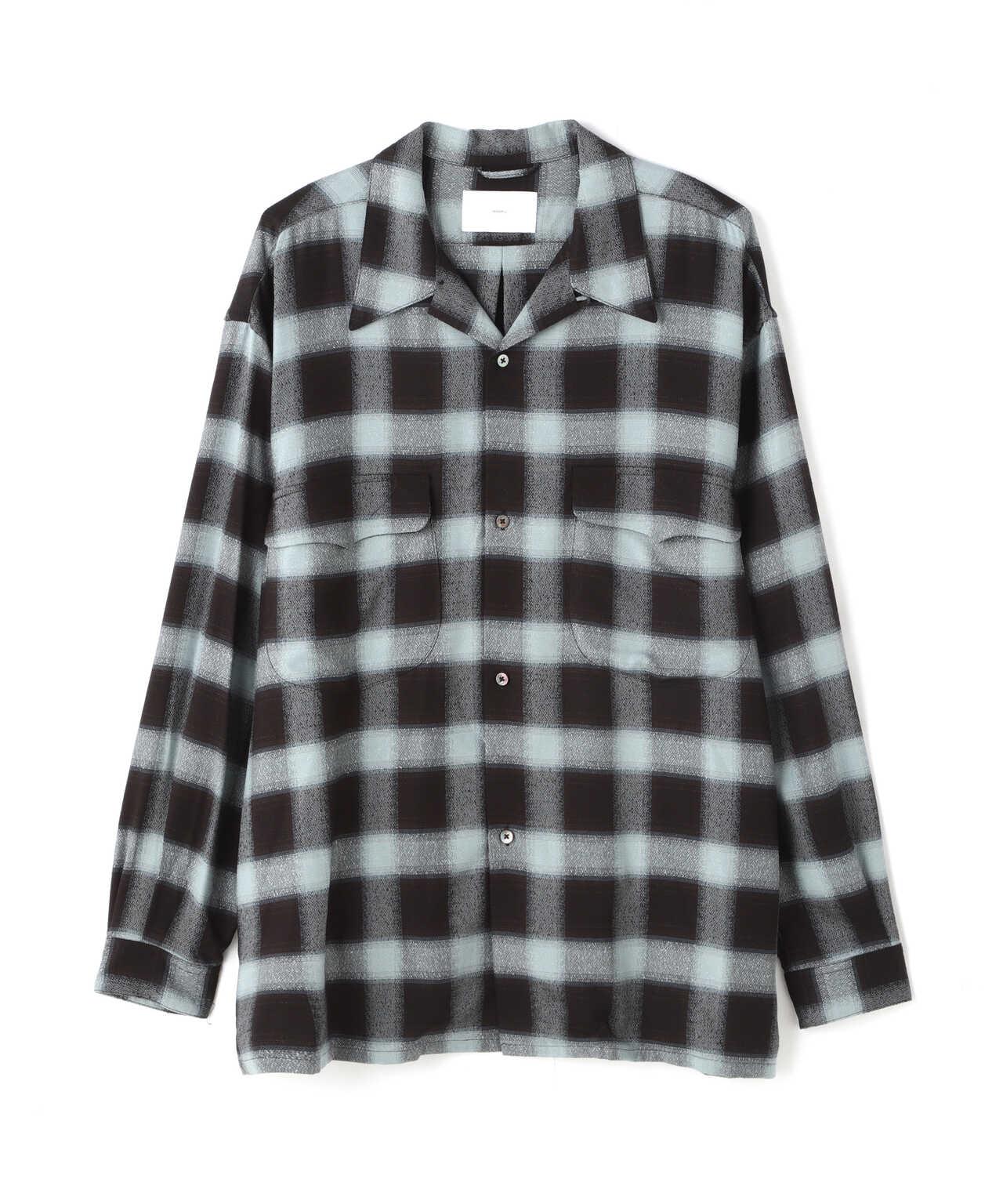 SUGARHILL 20ss OMBRE ROUND FRONT SHIRT オンブレ チェックシャツ