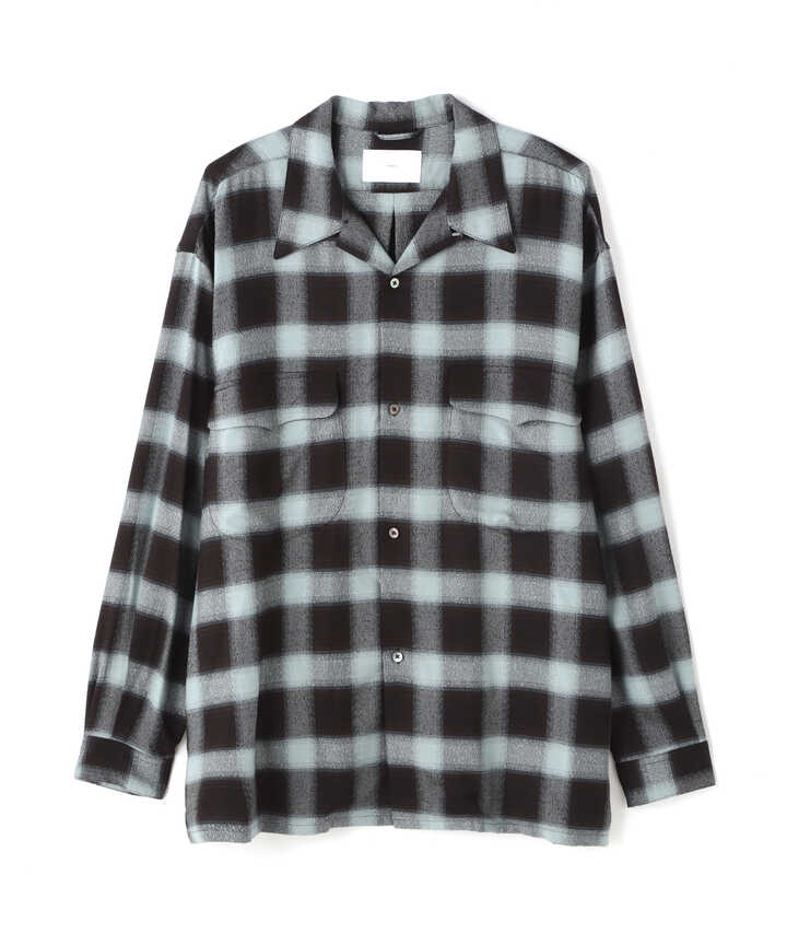 SUGARHILL/シュガーヒル/OMBRE PLAID LOOSE OPEN COLLAR BLOUSE/オンブレチェックシャツ