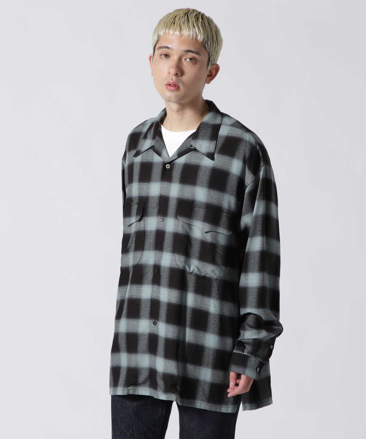 SHUGARHILL Ombre Open-Collar Shirt