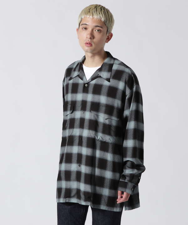 SUGARHILL/シュガーヒル/OMBRE PLAID LOOSE OPEN COLLAR BLOUSE ...