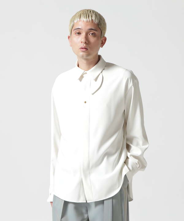 CULLNI/クルニ/Double Satin Chin Tab Shirt/ダブルサテンチンタブシャツ/22-AW-018