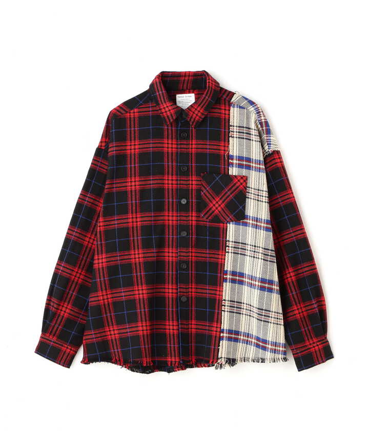 Dankeschon/ダンケシェーン/CUT OFF CHECK SHIRT/カットオフ