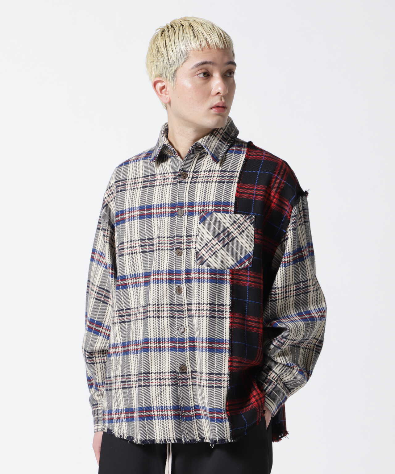 Dankeschon/ダンケシェーン/CUT OFF CHECK SHIRT/カットオフチェック ...