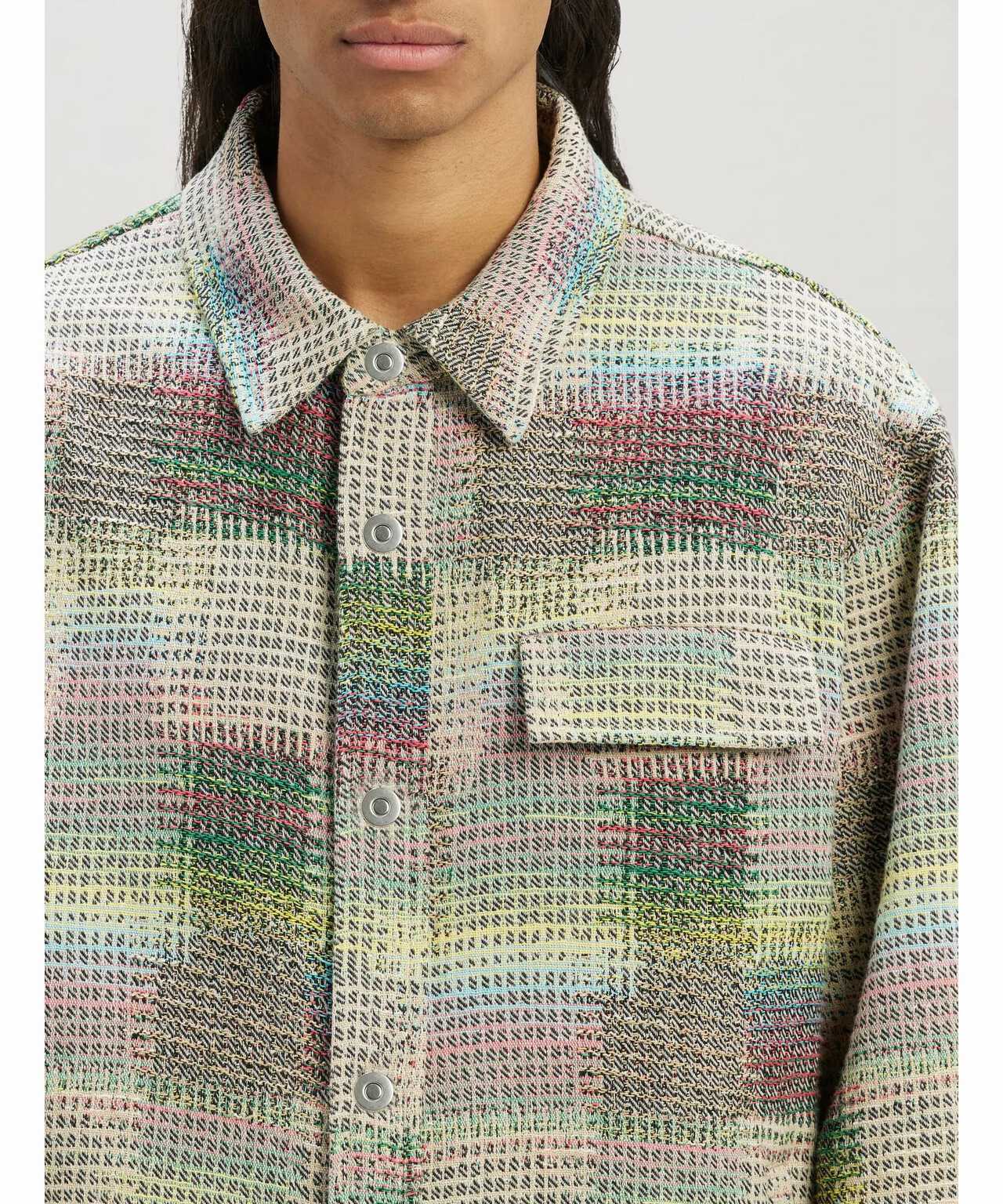 PalmAngels/パームエンジェルス/JACQUARD CURVED LOGO OVERSHIRT ...