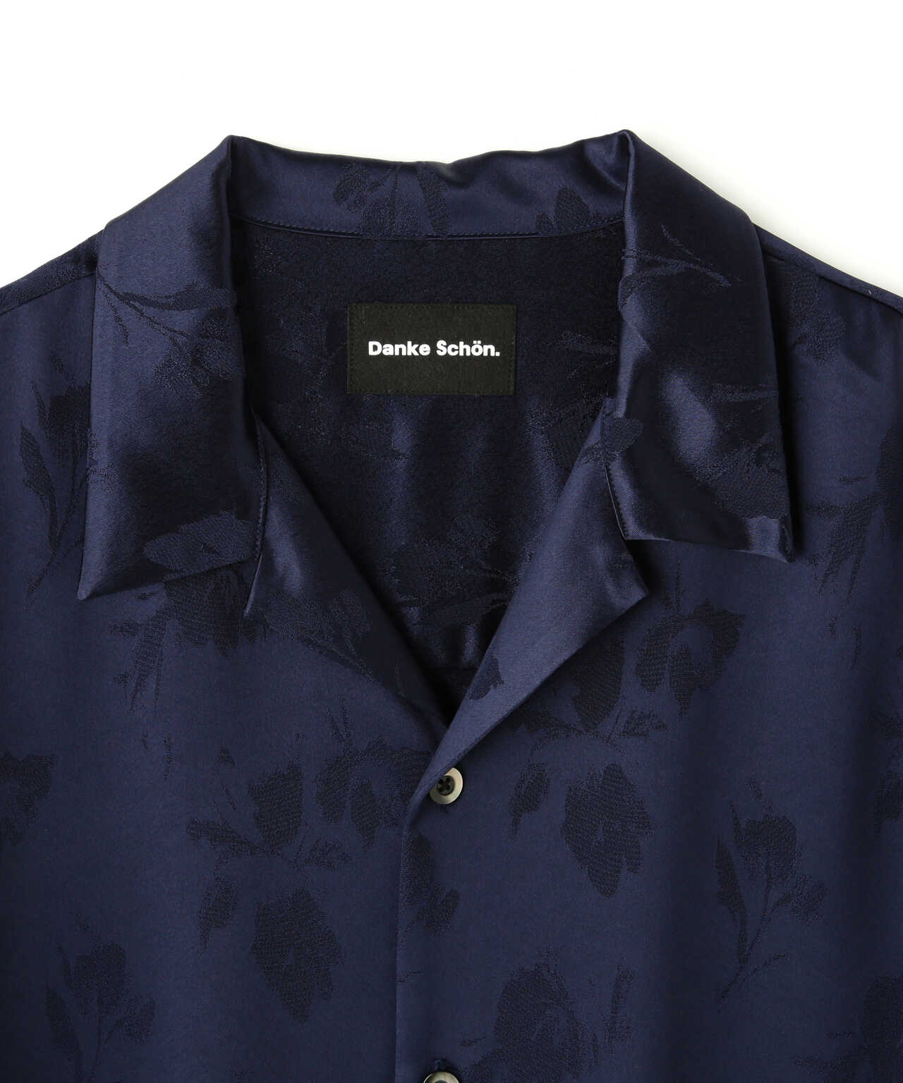 Dankeschon/ダンケシェーン/Hammer Satin Flower Shirt/サテンシャツ