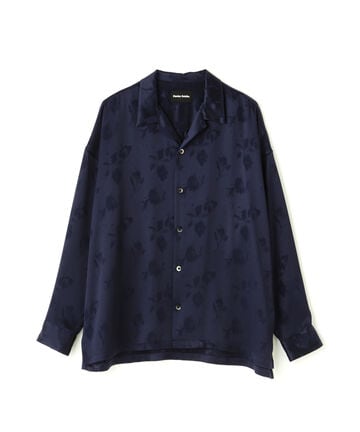 Dankeschon/ダンケシェーン/Hammer Satin Flower Shirt/サテンシャツ