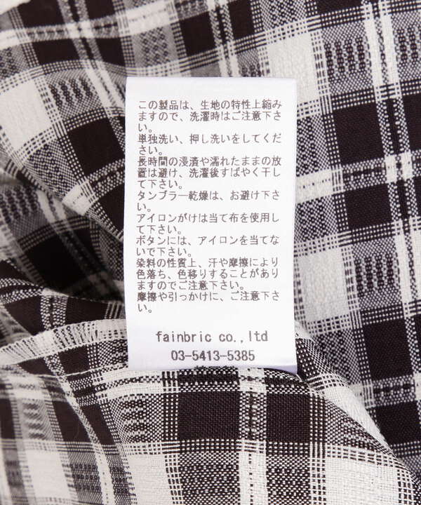 WHITELAND/ホワイトランド/CHECK SHIRT/チェックシャツ