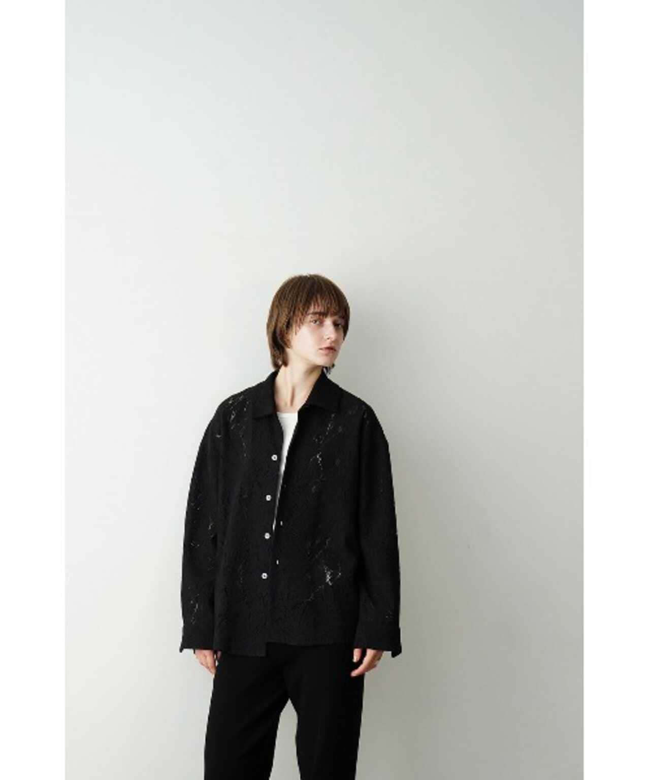 クラネ正規品 CLANE クラネCURTAIN LACE SLIT SHIRT