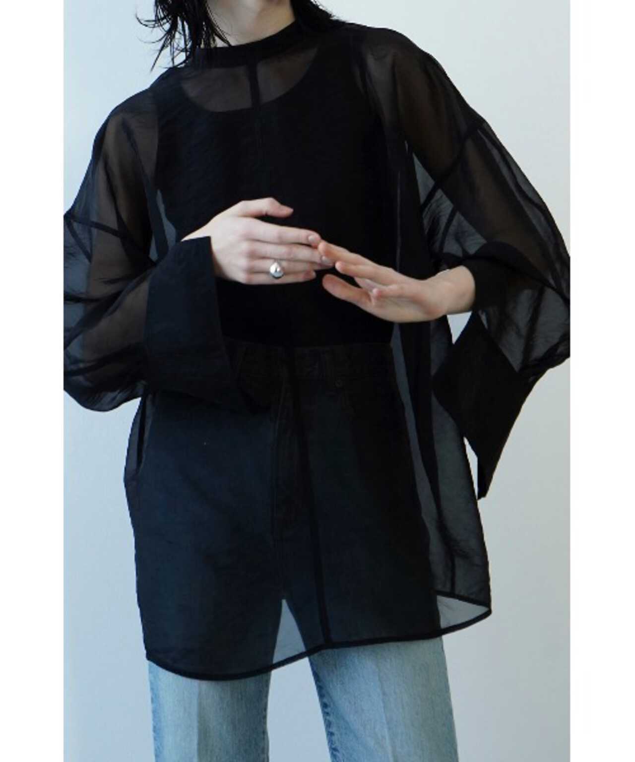 CLANE/クラネ/W FACE SHEER SHIRT