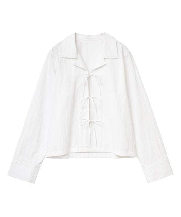 CLANE/クラネ/COMPACT RIBBON SHIRT