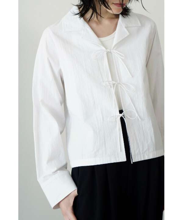 CLANE/クラネ/COMPACT RIBBON SHIRT