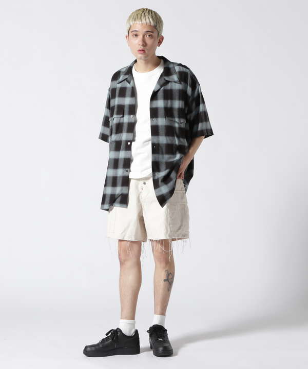 SUGARHILL/シュガーヒル/OMBRE PLAID LOOSE HALF SLEEVE SHIRT/オンブレハーフスリーブシャツ