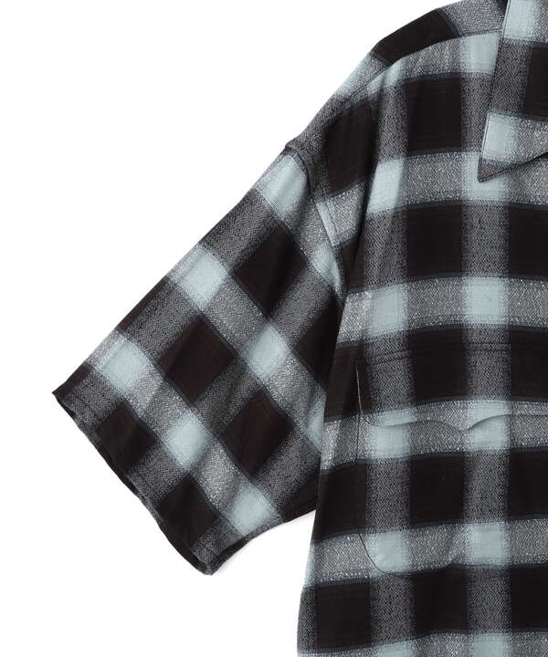 SUGARHILL/シュガーヒル/OMBRE PLAID LOOSE HALF SLEEVE SHIRT