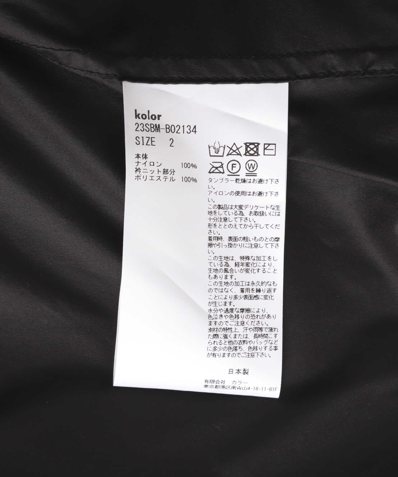 KolorBEACON/カラービーコン/NYLON TAFETA s/s SHIRT/半袖シャツ