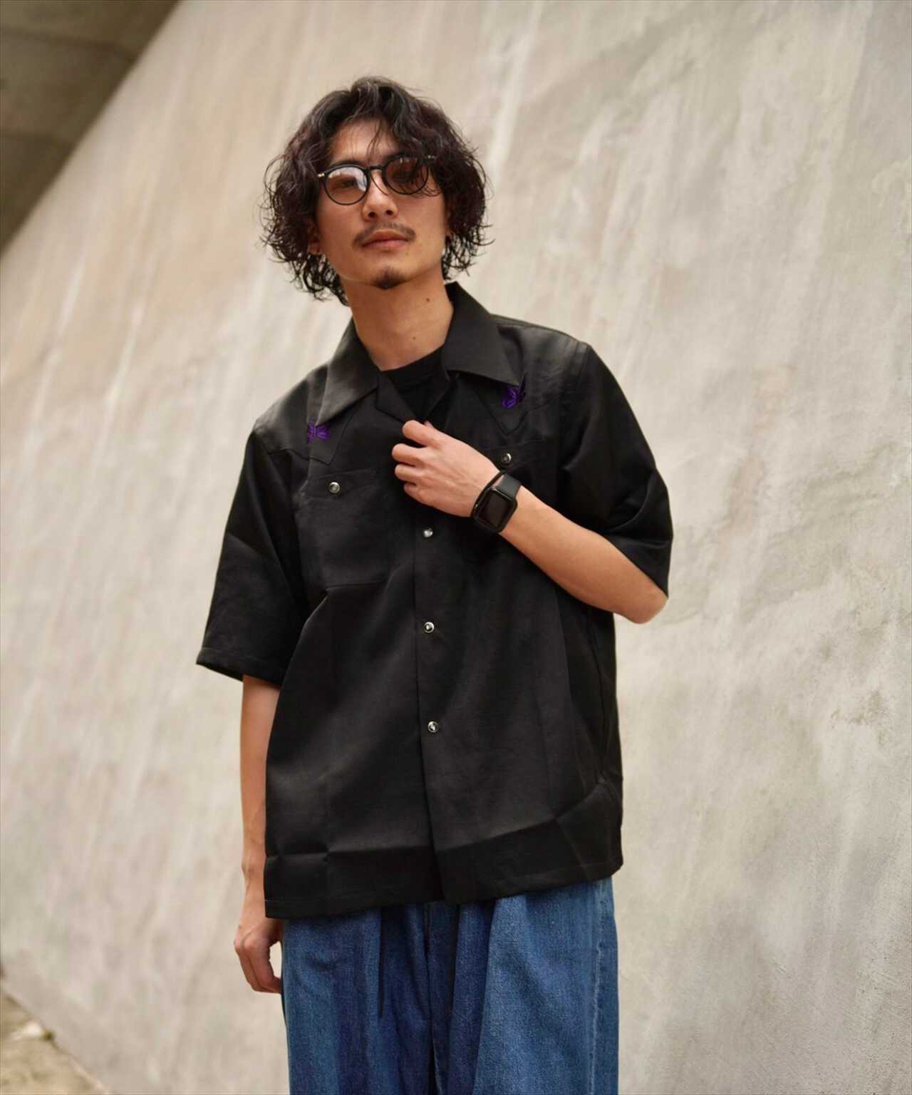 NEEDLES/ニードルス/S/S COWBOY ONE-UP SHIRT - POLY SLUB SATEEN ...