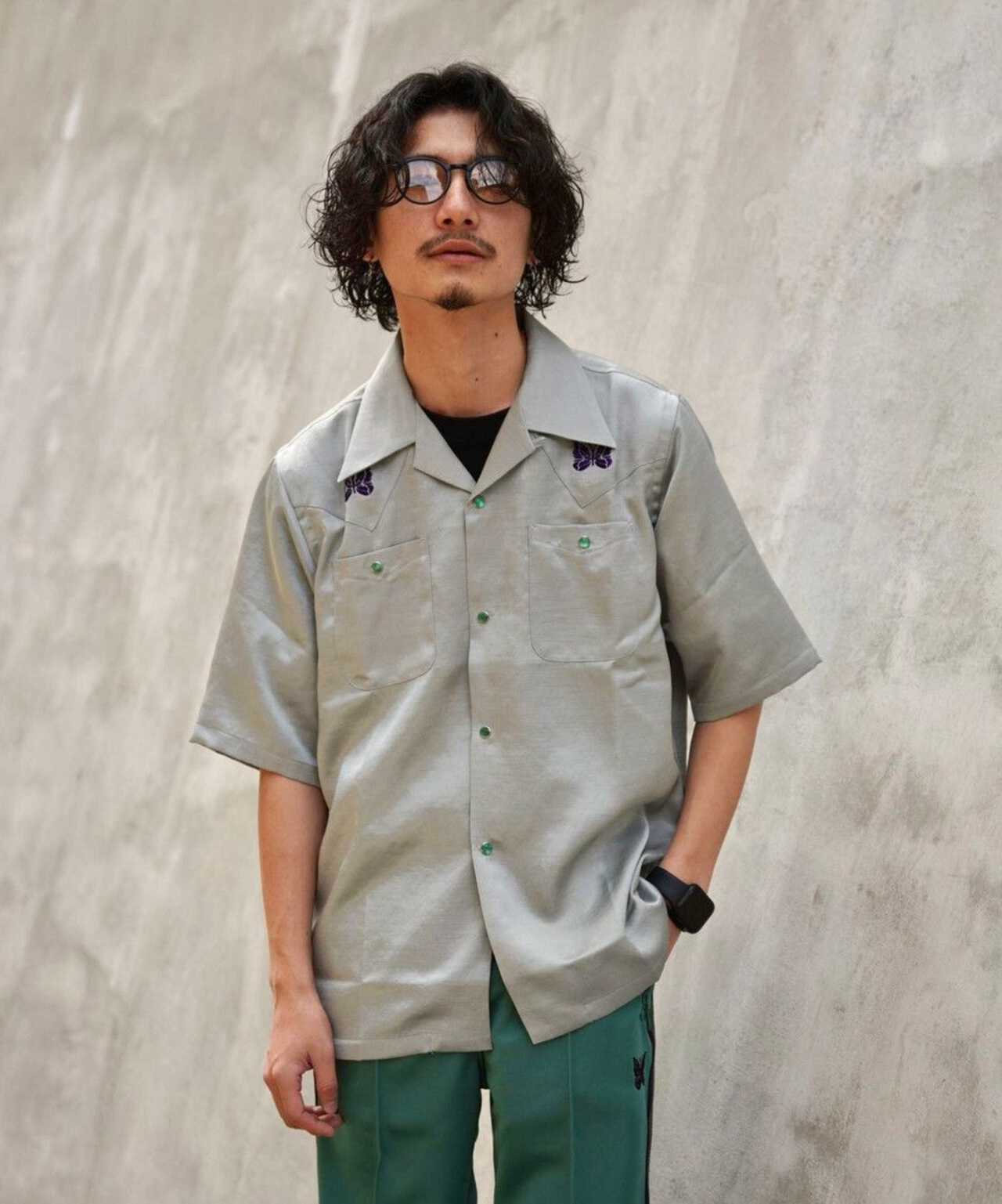 NEEDLES/ニードルス/S/S COWBOY ONE-UP SHIRT - POLY SLUB SATEEN