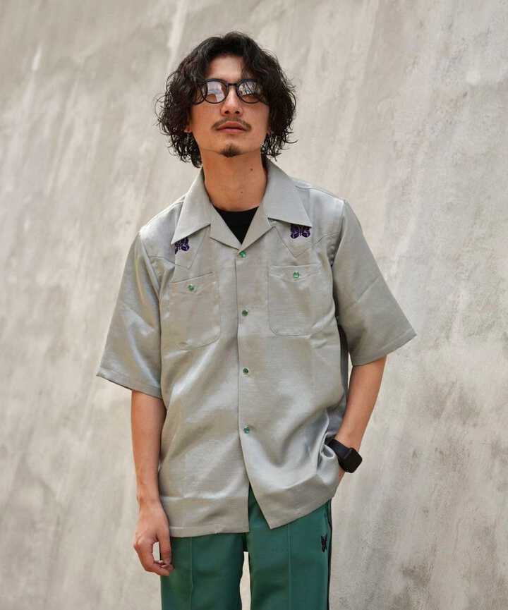 Needles Cowboy One-Up Shirt 半袖シャツ ブラウン系-