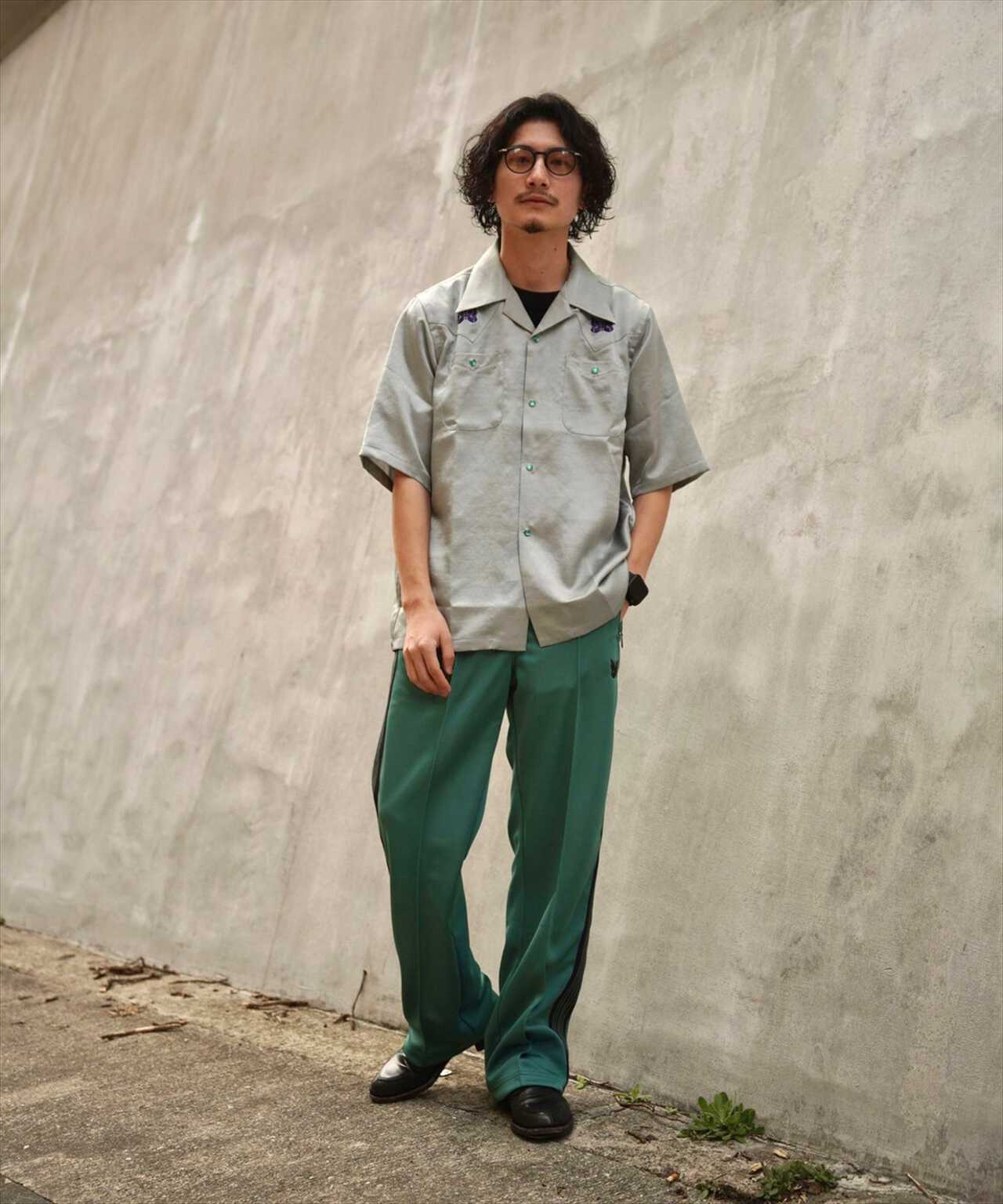 NEEDLES/ニードルス/S/S COWBOY ONE-UP SHIRT - POLY SLUB SATEEN