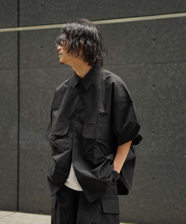 WHITELAND/ホワイトランド/NYLON SS SHIRT/ナイロンショートスリーブシャツ