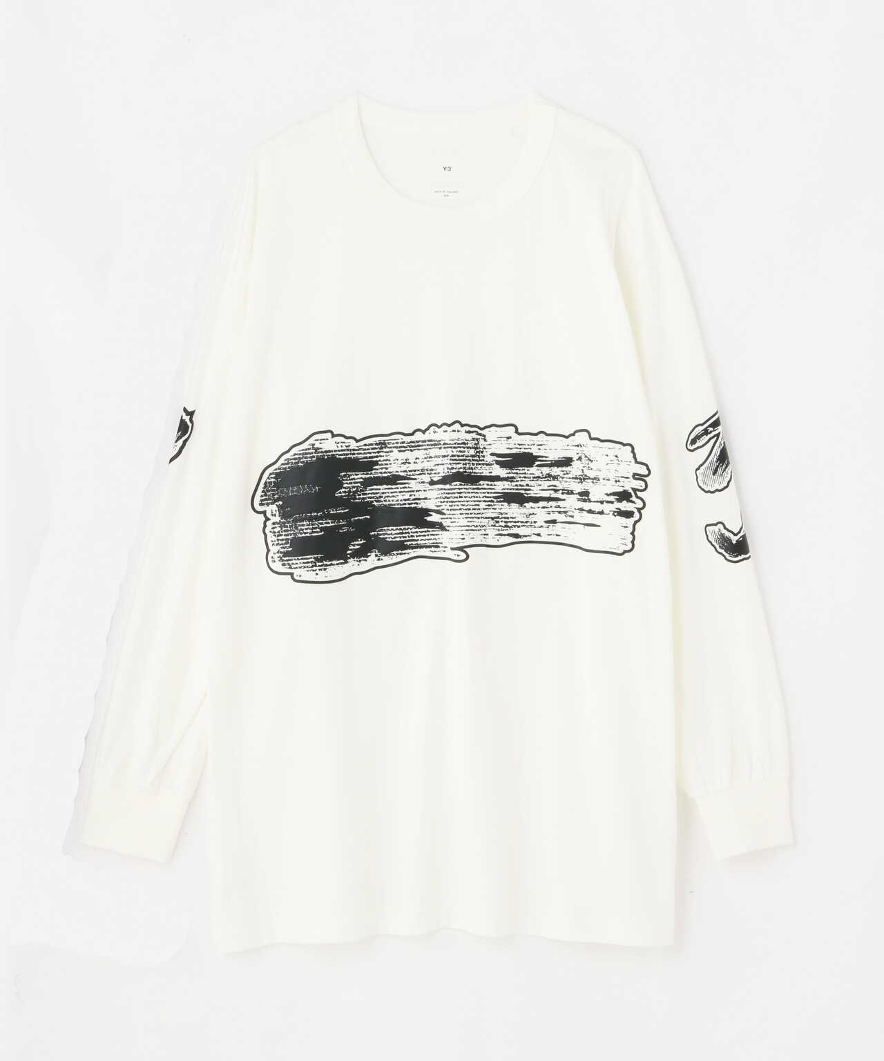 Y-3 Y3 ワイスリー 長袖Tシャツ ロンT 白 M フォト ヨウジヤマモト-