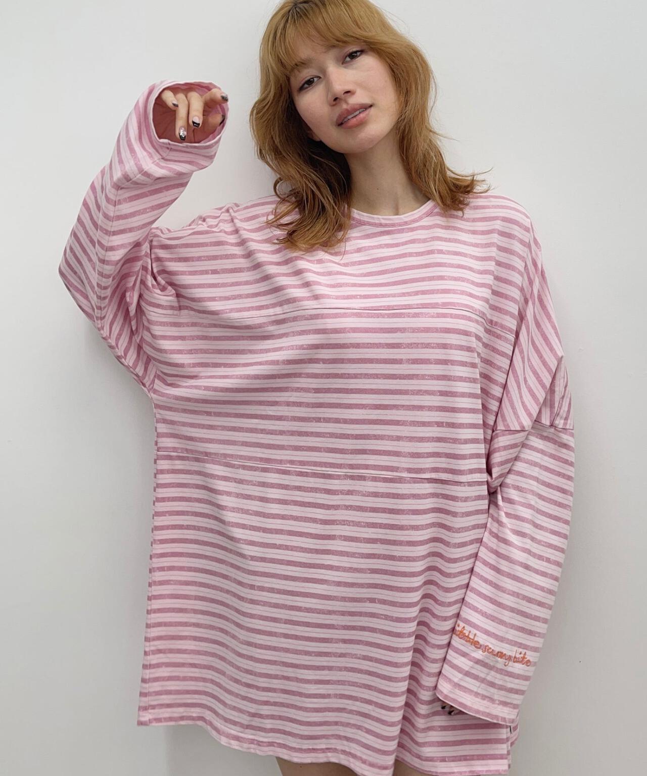 LittleSunnyBite/リトルサニーバイト/Stripe big long tee/ロンT | LHP