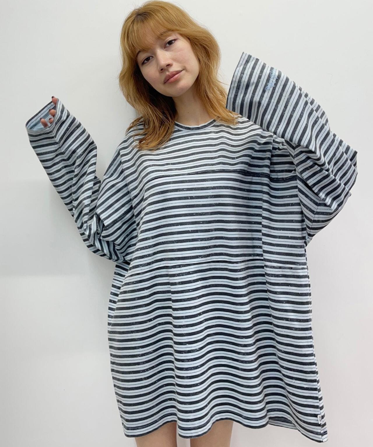 LittleSunnyBite/リトルサニーバイト/Stripe big long tee/ロンT | LHP