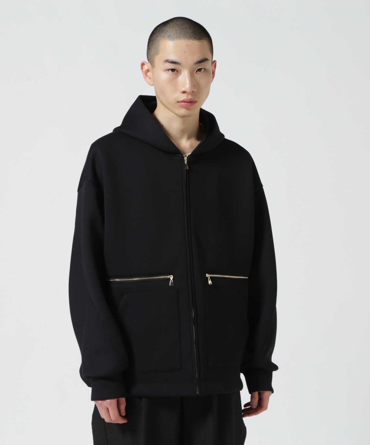 CULLNI/クルニ/Double Pocket Front Zip Hoodie/ダブルポケットジップフーディー/23-SS-008