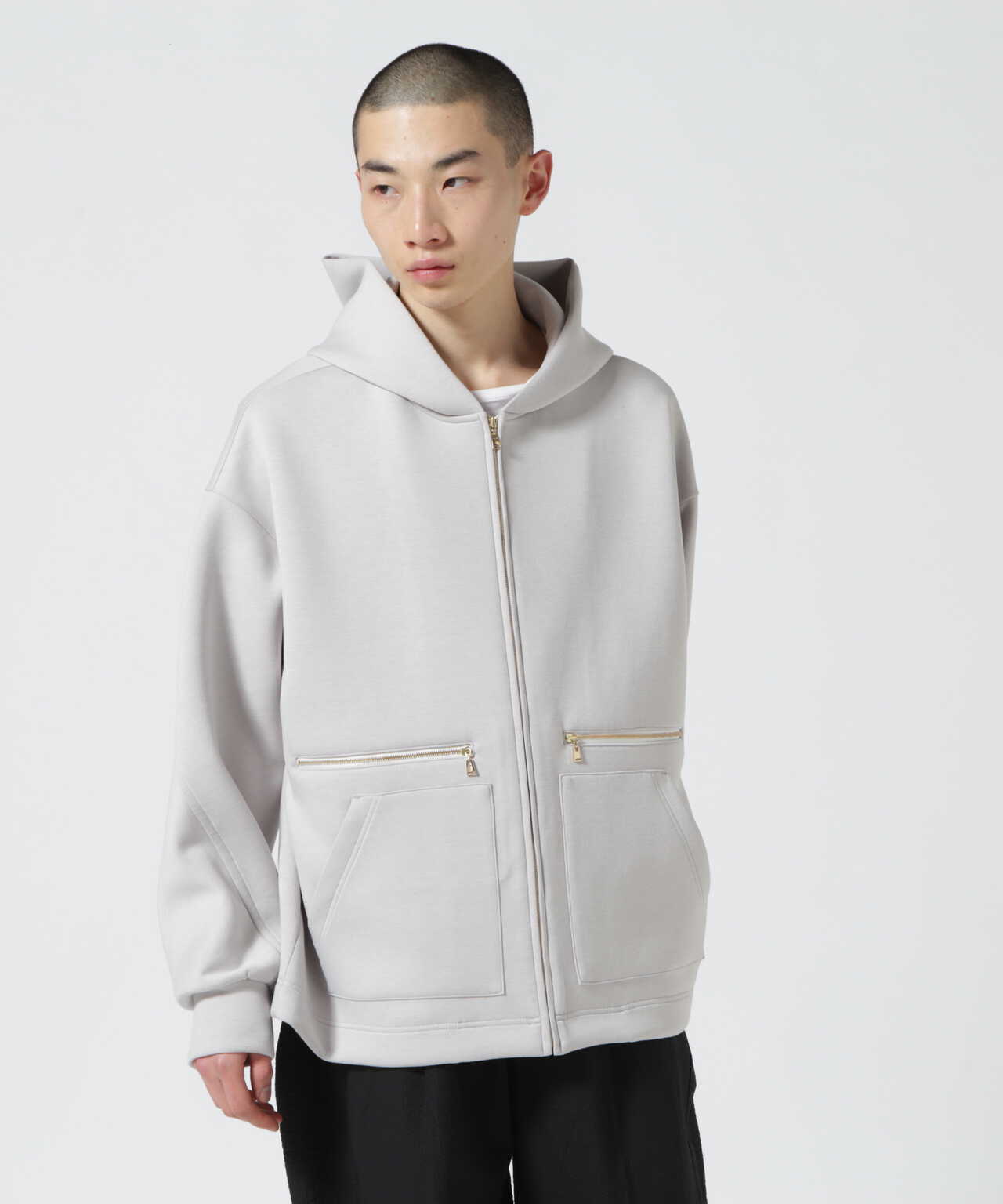 CULLNI/クルニ/Double Pocket Front Zip Hoodie/ダブルポケットジップ ...