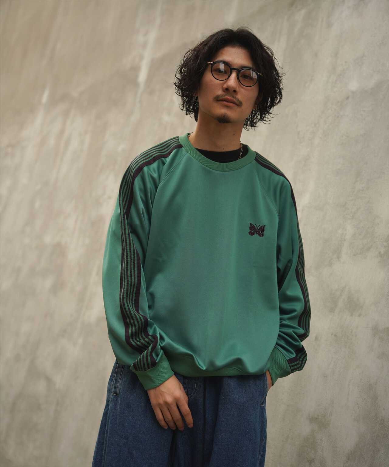 NEEDLES/ニードルス/Track Crew Neck Shirt - Poly Smooth/トラック