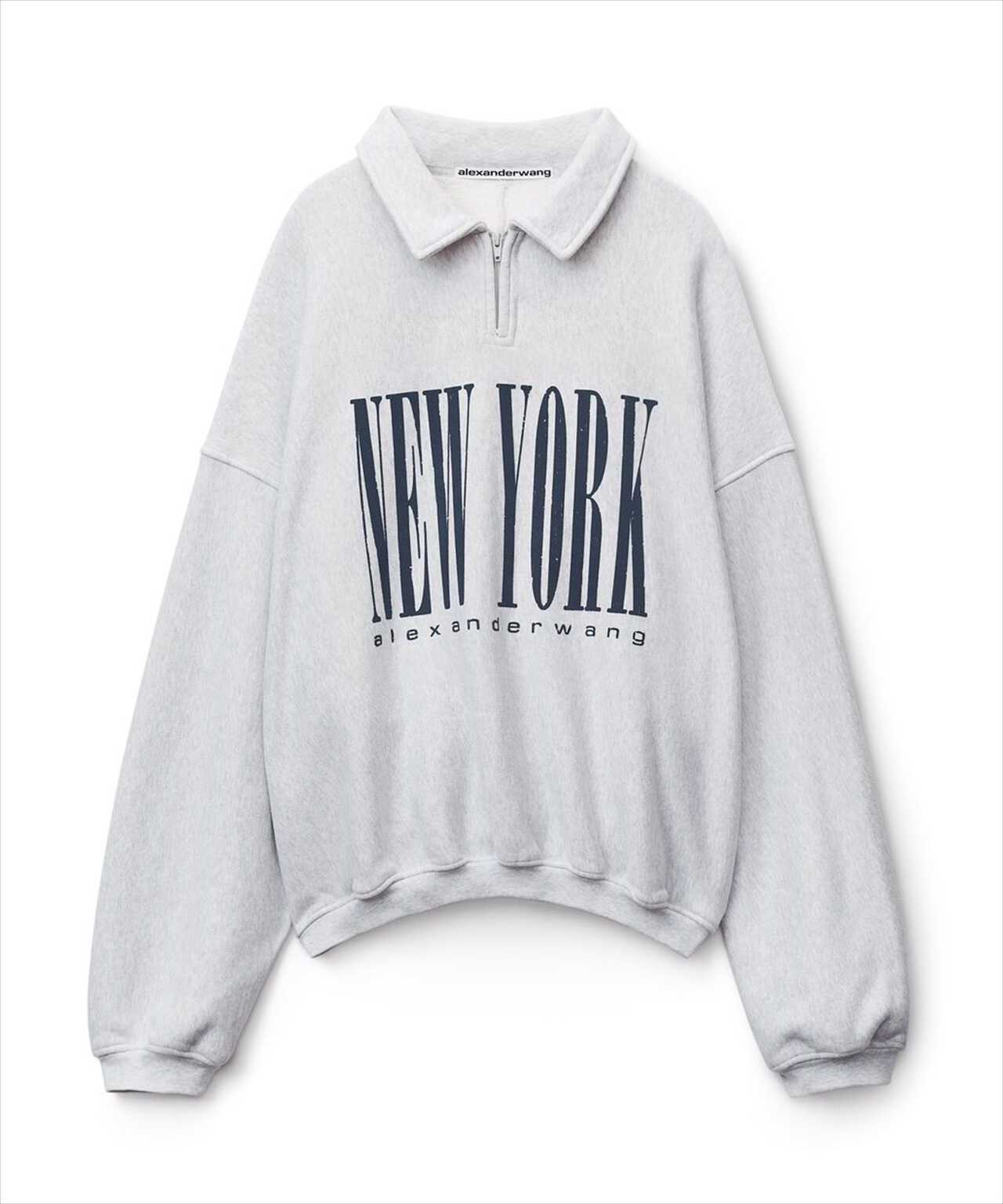 alexanderwang/アレキサンダーワン/HALF ZIP SWEATSHIRT WITH NY PUFF