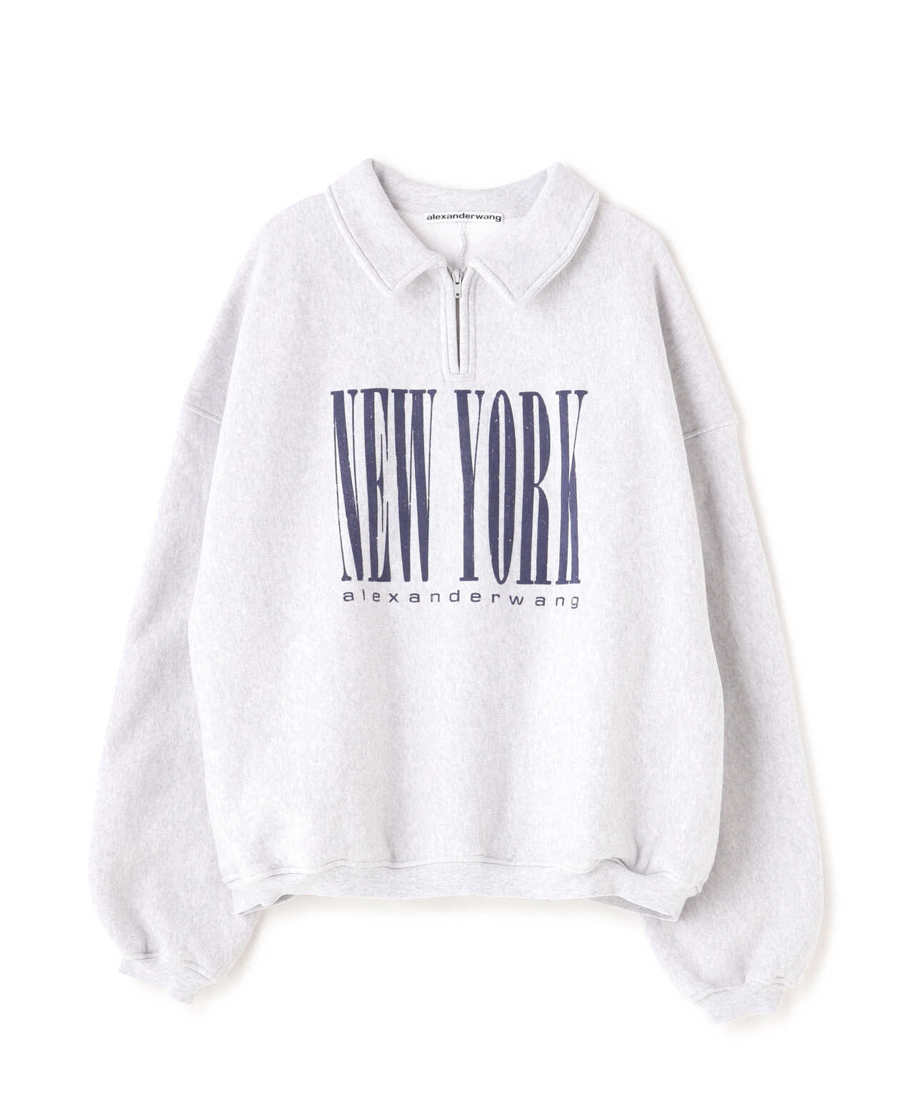 alexanderwang/アレキサンダーワン/HALF ZIP SWEATSHIRT WITH NY PUFF 