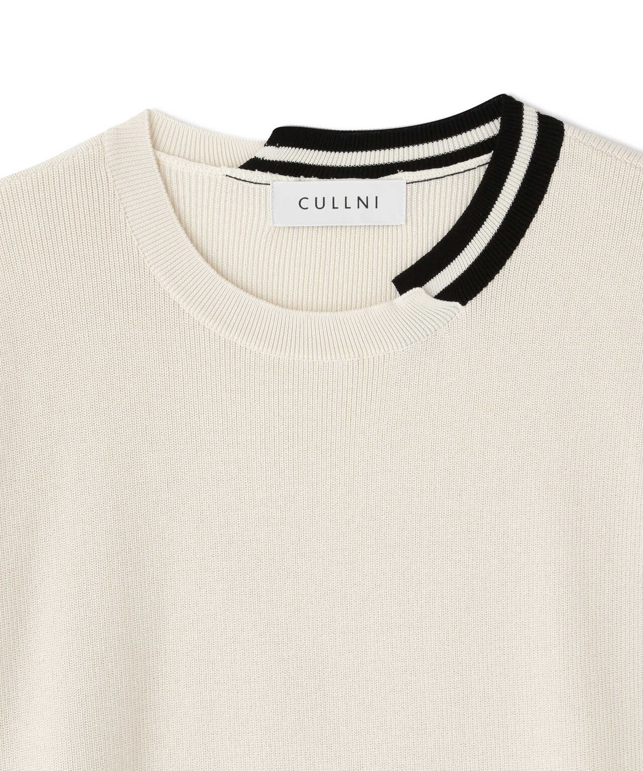 CULLNI/クルニ/Asymmetric Sleeve Side Open Knit/アシンメトリー 