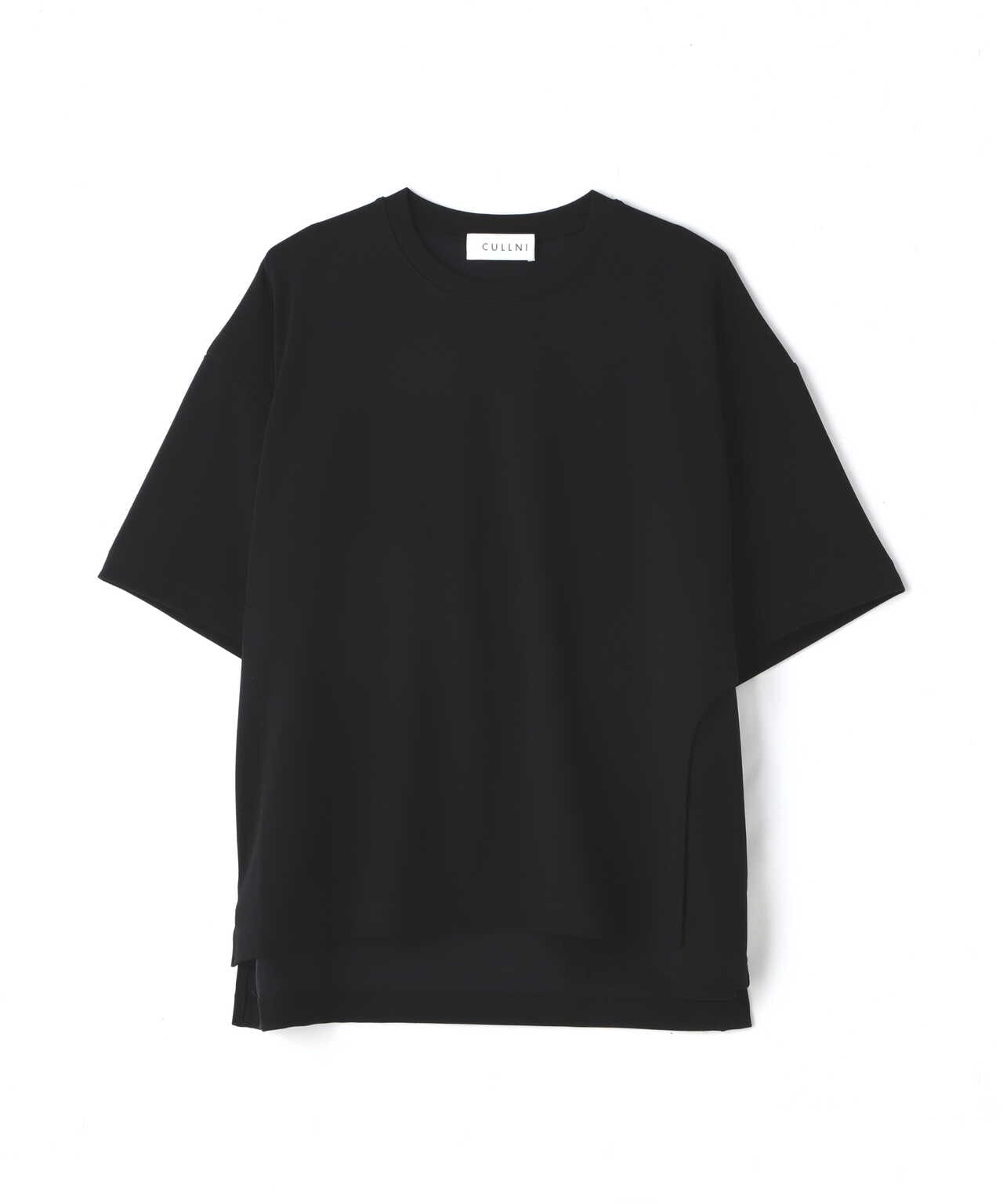 CULLNI/クルニ/Rounded-cutting Layered Georgette Tee/ラウンドカット