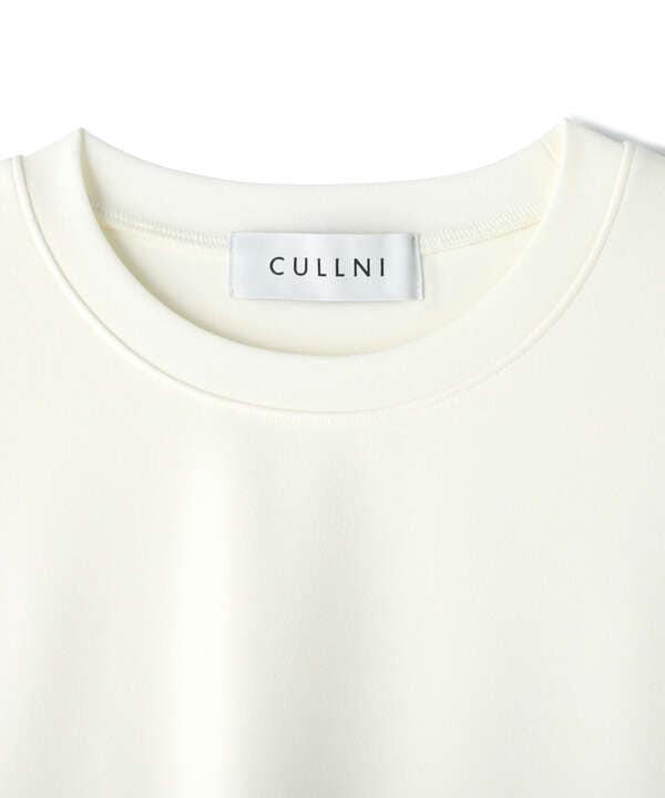 CULLNI/クルニ/Rounded-cutting Layered Georgette Tee/ラウンドカットTシャツ/23-SS-023
