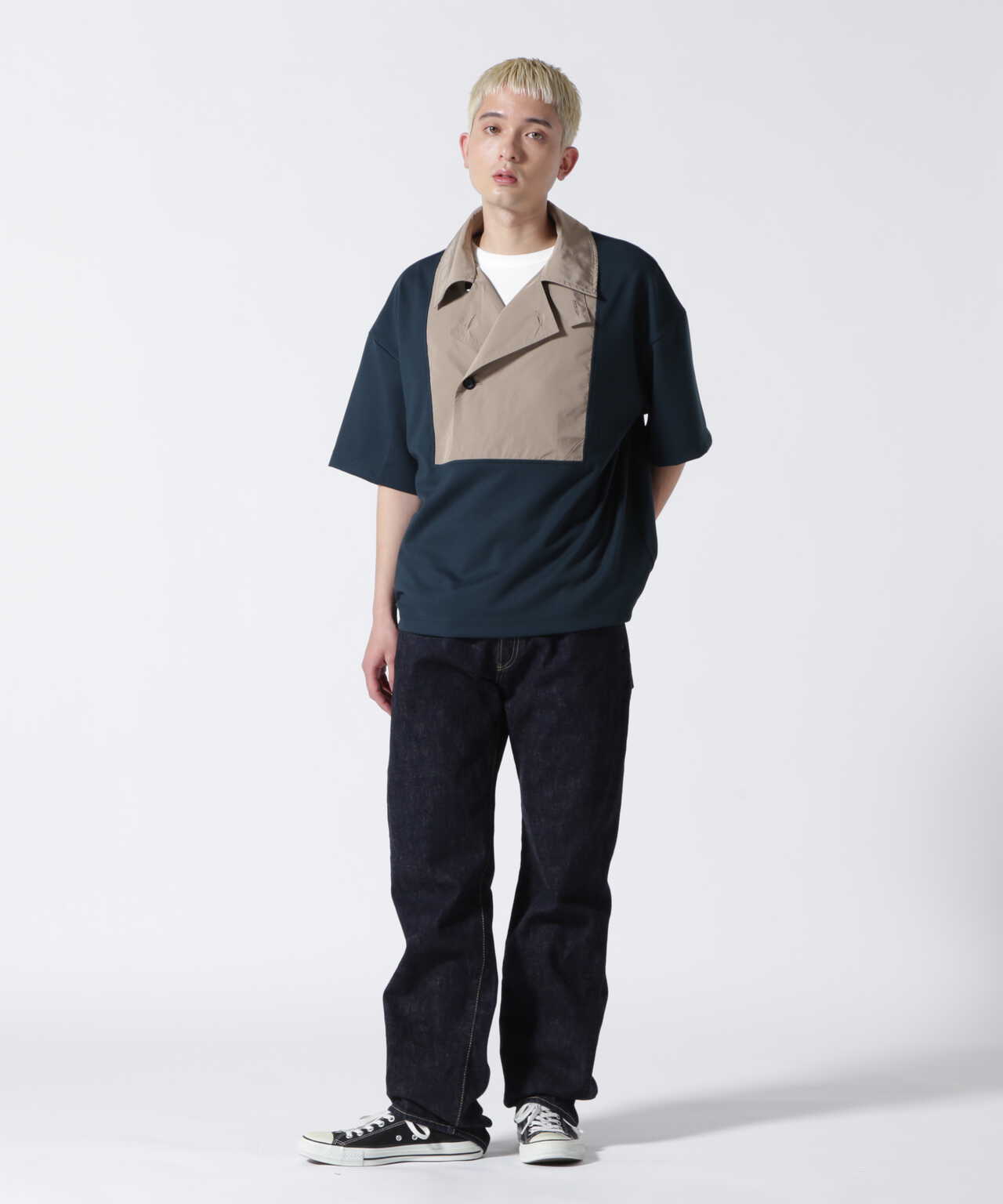 CULLNI/クルニ/Trench Detail Shirt Blocking Tee/トレンチシャツ/23 ...