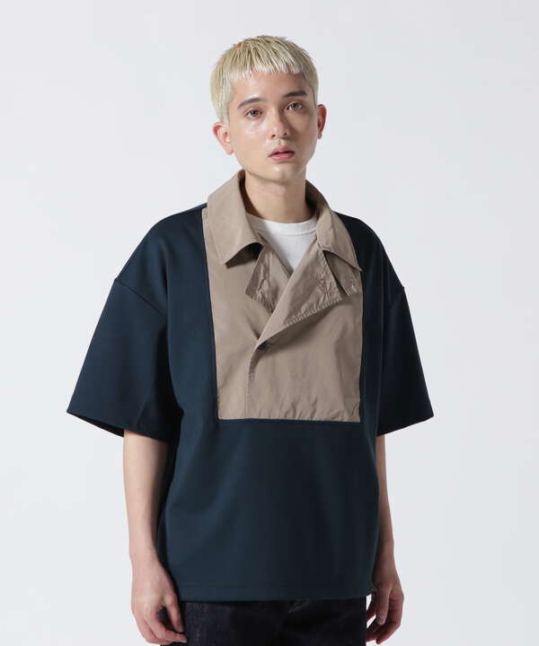 CULLNI/クルニ/Trench Detail Shirt Blocking Tee/トレンチシャツ/23-SS-024