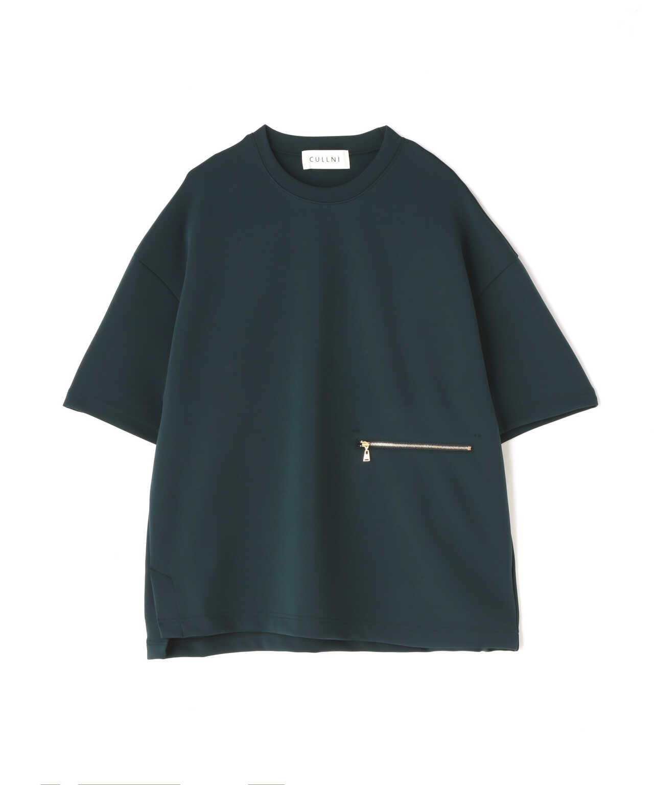 CULLNI/クルニ/Zip Pocket Asymmetric Hem Tee/ジップポケット 