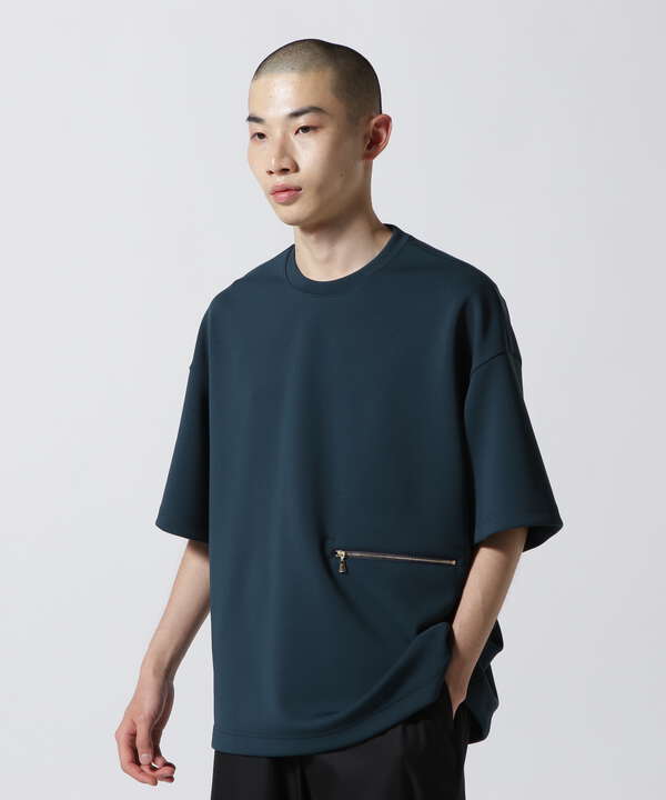 CULLNI/クルニ/Zip Pocket Asymmetric Hem Tee/ジップポケット