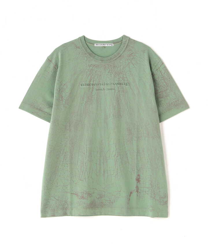 alexanderwang/アレキサンダーワン/PLASTER DYED S/S T EMBOSS LOGO/ロゴTシャツ