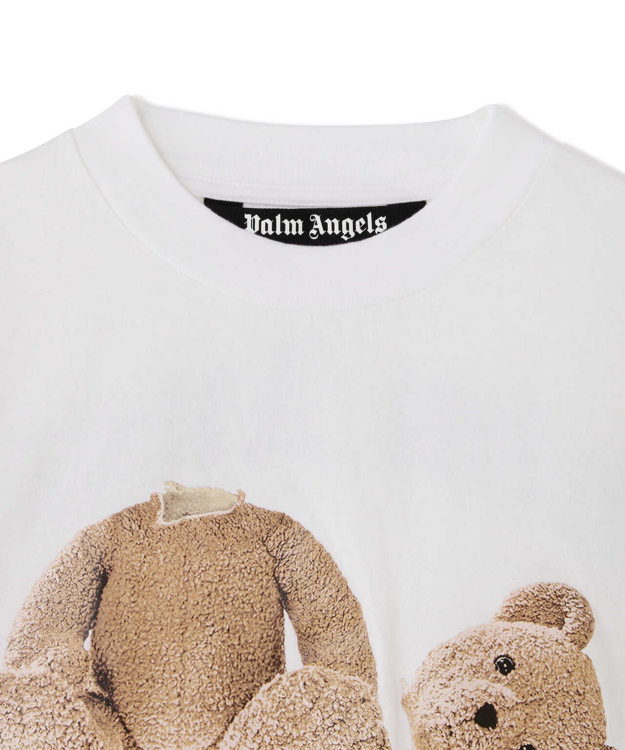 Palm Angels パーム エンジェルス Tシャツ サイズ:L テディベア プリント クルーネック 半袖 Tシャツ Bear Classic Tee ホワイト 白 トップス カットソー ストリート カジュアル ブランド【メンズ】【美品】メンズ