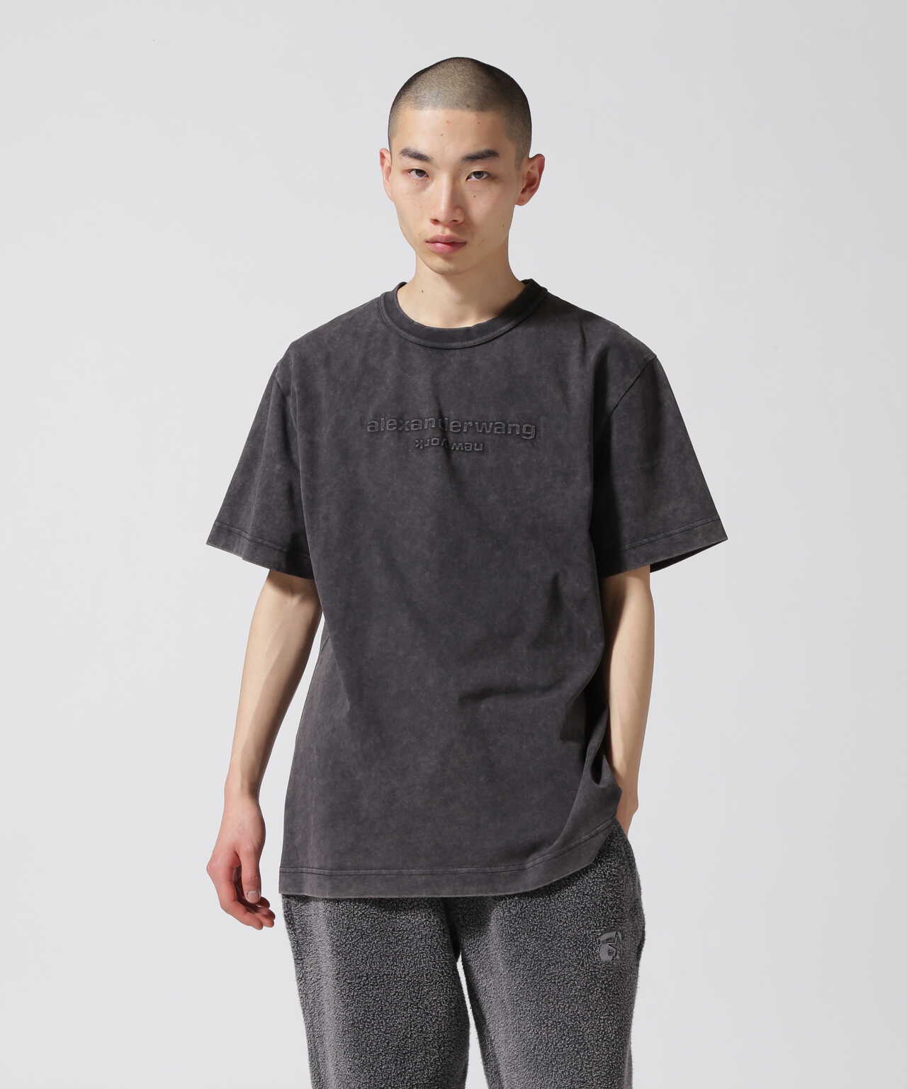 alexanderwang/アレキサンダーワン/SHORT SLEEVE T WITH EMBOSSED/ロゴ 