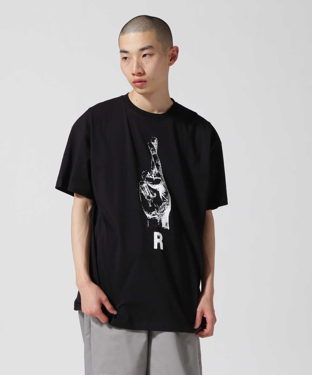 RAFSIMONS/ラフシモンズ/Oversized T-Shirt With Hand/グラフィックT 